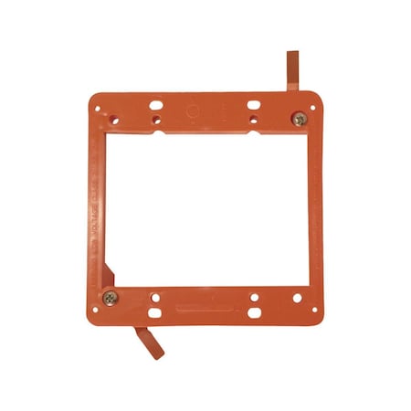 4-5.31 In. Low Voltage H Square 2 Gang Junction Bracket Orange PVC